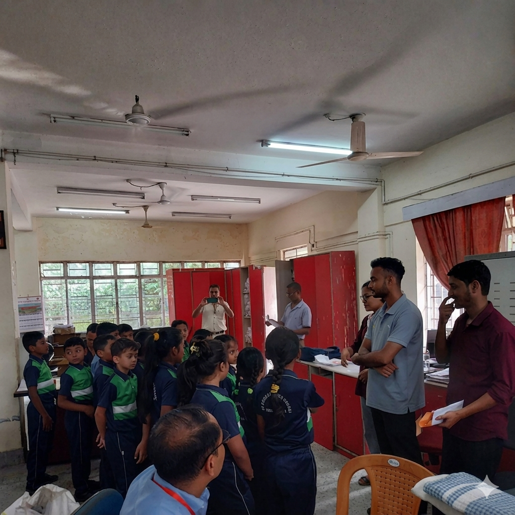 Students interacting with teachers