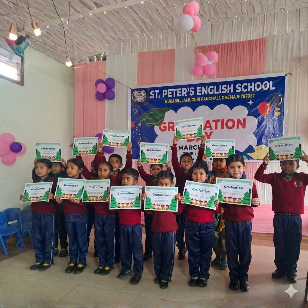 Graduation day at St. Peter's English School