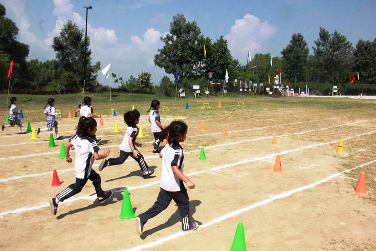 Sports Day race at St. Peter's English School